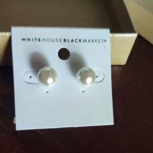 White House Black Market Pearl Earrings